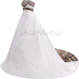 Civil Gothic Camo Suknia ślubna 2024 Seksowna satynowa satyna boho haftowa panna młoda sukienka Cowgirl Halloween Gatsby Wiccan Bridal Suknia Camuflage Vestidos de noiva