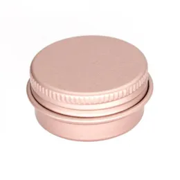 100 x 15g 10g 30g vazio mini rosa ouro alumínio creme pote pote arte do prego maquiagem brilho labial vazio cosméticos latas de metal recipientes ogwua