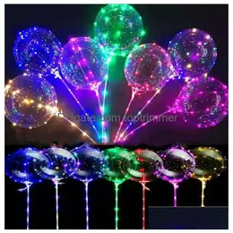 البالون LED البالونات الوامضة الإضاءة الليلية bobo ball mticolor الديكور ديكور أخف وزخرفة مع ألعاب تسليم العصي GIF dhrvk