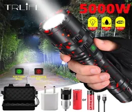 High Power XHP502 LED LED LASHTlight Wojskowe światło flash L2 Waterproof 18650 Torch 500M USB Lanterna Self Obrona 229867629