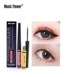 MUSIC FLOMER VATTOSKT Långlast Liquid Eye Liner Pen Shimmer Eyeshadow Cosmetic Colorful Glitter Eyeliner Makeup Beauty5259815