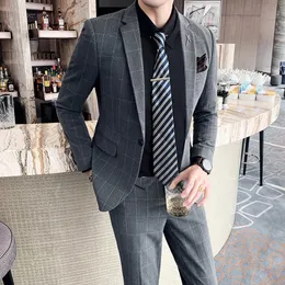 Męskie garnitury Blazery S-7xl Kurtki spodnie męskie biuro biurowe biznesowe kombinezony sukienki 2