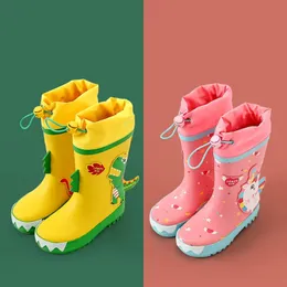 Boots Kids Boys Girls Rainboots Waterproof Chiles's Shoes Toddler Rain Natural Rubber Baby Water Cartoon Boot 231025