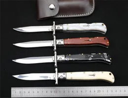 9 -tums Ack Godfather Stiletto Mafia Horisontell vikning Kniv Klassisk Auto Pocket Knives BM42 EDC Tools
