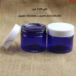 50pcs/lot promotion 50g class cream jar women cosmetic 50ml container cap cap قابلة لإعادة ملء التعبئة القارورة الصغيرة Qty uekqm