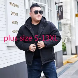 Piumino da uomo Parka Arrivo Moda Uomo Piumino invernale Corto Grande Caldo Cappotto spesso con cappuccio con cappuccio Plus Size S-7XL8XL9XL10XL11XL12XL13XL231023