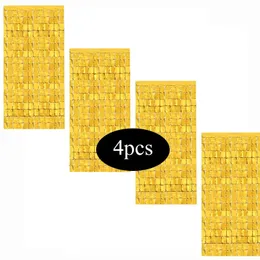 Other Event Party Supplies 4pcslot Square Curtain Bachelorette Birthday Decorations Sequin Wedding Backdrop Wall 231026