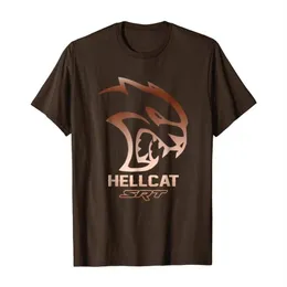 srt hell cat dodge t 셔츠 브라운 멋진 지옥 cat255s