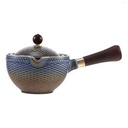 Akşam yemeği setleri Çin geleneksel çaydanlık yan kol tasarım döner çay su ısıtıcısı seramik demleme aracı