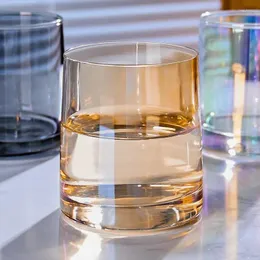 Wine Glasses Trapezoidal Whiskey Glass Homestay Minimalist Colorful Home Water El Mouthwash Cups Cup Transparent