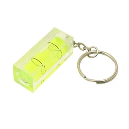 Level Measuring Instruments Wholesale Mini Keychain Level Gauge Tal Beads Green Color Spirit Bubble Square Frame Accessories Office Sc Dhodc