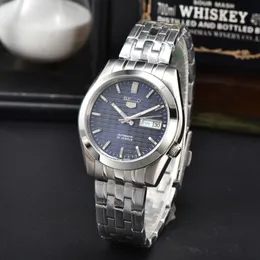 High Quality Top Brand Seikx No. 5 Shield Mens Watch Business Casual Waterproof Stainless Steel Strap Sapphire Mirror 36mm Automatic Mechanical Movement Man Watch
