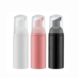 Botellas vacías de espuma cosmética, color negro, rosa y blanco mate, 2oz, 3 uds., botella con bomba de espuma esmerilada, botellas de espuma para champú de pestañas de 60ml