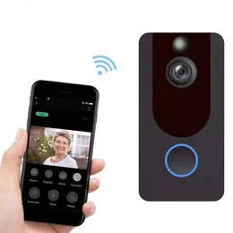 MINI CAMERAS QZT EKEN V7 Video Doorbell Camera IP WiFi 1080p Wireless Smart Ring Intercom Home Security Door Eye 231025