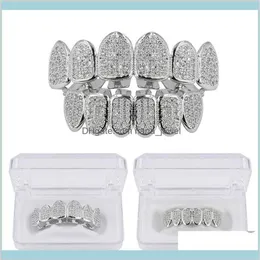 Grillz dentystyczne ciało bioder biżuteria biżuteria męska diamentowe zęby