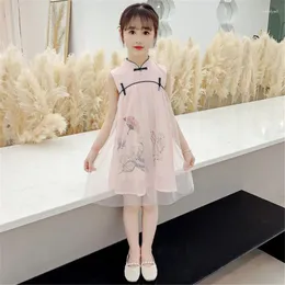 Roupas étnicas Cheongsam Vestido Verão 2023 Estilo Nacional Menina Tang Terno Temperamento Chinês Vestido Chines