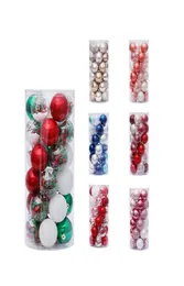 Enfeites de bolas de Natal inquebráveis árvore de Natal pendurado pingentes decorações 30pcs box275H6782397