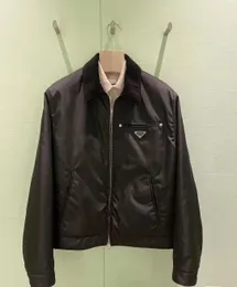 Giacca da uomo di marca di fascia alta autunno e inverno nuova giacca di alta qualità con risvolto nero con cerniera giacca di lusso di alta marca