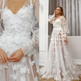 Women's Sleepwear LO&LI Pearl Bridal Robe Wedding Gowns For Women 2023 Bride Luxury Custom Bathrobe Butterfly Floor Length Boudoir Birthday