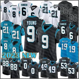 9 Bryce Young Football Jerseys Carolinas Jaycee Horn Panther Jeremy Chinn Shaq Thompson Miles Sanders Adam Thielen Terrace Marshall Jr. Brian Burns Frankie Luvu