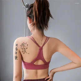 Yoga Outfit Sexy Thin Shoulder Strap Seamless Sports Bra Women Gym Bras Breathable Fitness Sport Top Sujetador Deportivo Mujer