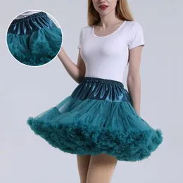 Skirts Women Skirt Solid Color Puffy Layered Elastic Waist Patchwork Ladies Cosplay Short Pleated Tulle Clothing