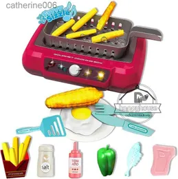 Mutfaklar Yemek Oyun 20 Pcs Pretend Play Oyuncaklar için Oyuncaklar Mutfak Oyuncakları Hafif Sesli Barbekü Yemek Oyuncaklar Set Mutfak Setleri Oyun Yemek İndüksiyonu COOKERL231026