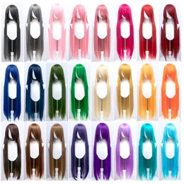 Cosplay s 100cm Synthetic Lolita Womens Red Pink Blonde Blue Straight Hair Party MUMUPI 231025