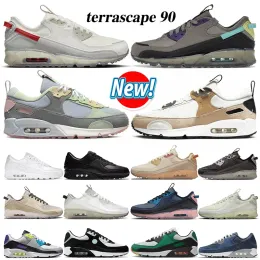 2023New Com Nice Moda Terrascape 90 90s Futura Running Shoes Mens Mulheres Summit Mal Rose Branco Puro Lobo Cinza Romã Treinadores Esportes Sneaker 6.17