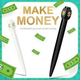 Money Pen Rotating Neutral Birthday Present Boring Office Toy Creative Dollar RMB Euro Pound Sign