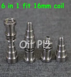 hand tools Universal 6 in 1 domeless titanium nails 10mm 14mm 18mm joint for male and female nail gr2 fit 16mm heating coil7649883