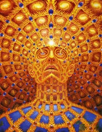 Alex Gray Pyschedelic Trippy Kunst-Seidendruck-Poster, 24 x 36 Zoll, 60 x 90 cm, 0182575171