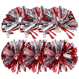 Cheerleading 6 Pcs Hand Flower Cheerleaders Poms Mini Cheering Props Sports Accessories Dance 231025