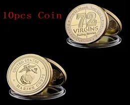 10PCS SMC Challenge Coin Craft United States Marine Corps 72 Virgin Morale Coin Dating Serviceゴールドメッキバッジ6796362