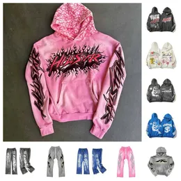 Hellstar Hoodie Designer Hoodies Sweatshirts Portre Portre Portre Yüksek Sokak Tide Hop Hip Kalınlaştırılmış Athleisure El Boyalı Cehennem Yıldız Takip Taşıyıcıları