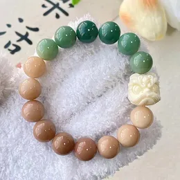 Strand Bodhi Root Chalcedony Lotus Charm Natural Jade Stone for Women Prayer Energy Buddha Beads Expelsities