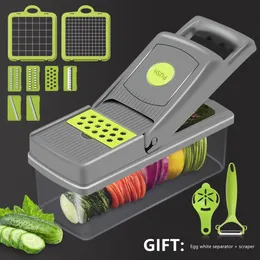 Fruktgrönsaksverktyg Multifunktionell chopper Veggie Cutter Onion Dicer Food Slicer Potatis Peeler Sallad Egg Slicers 231026