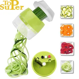Fruit Vegetable Tools Handheld Spiralizer Slicer 4 in 1 Adjustable Spiral Grater Cutter Salad Zucchini Noodle Spaghetti Maker 231026
