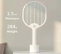 Xiaomi YouPin JJ Electric Mosquito Swatter uppladdningsbar LED Electric Insect Bug Fly Mosquito Dispeller Killer Racket 3Layer Net9247349