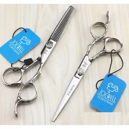 Hair Scissors Joewell High-Grade 6.0 Inch Stainless Steel Cutting / Thinning 9Cr Professional Barber Tool Drop Delivery Products Care Dhlsu