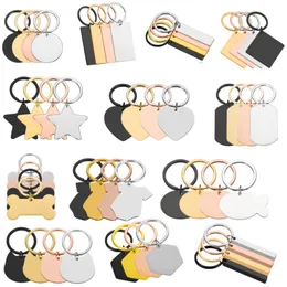 Keychains Lanyards 도매 100pcs 스테인리스 스틸 키 체인 블랭크 원형 키링 개 태그 애완 동물 ID 태그 사용자 정의 텍스트 키 체인 액세서리 231025