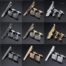 Novelty High Quality Cuff links necktie clip for tie pin for men's gift Hand tie bars cufflinks clip set Jewelry1188O