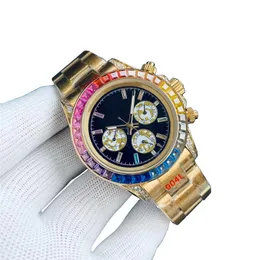 orologio da uomo in oro di lusso 2813 design meccanico automatico Montreux lusso 40 mm fibbia pieghevole cinturino in acciaio inossidabile cronografo impermeabile