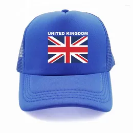 Шариковые кепки, кепка дальнобойщика Великобритании, летняя мужская крутая шляпа с флагом страны, бейсбольная унисекс, уличная сетчатая сетка