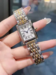 럭셔리 시계 여성용 탱크 시계 시계 디자이너 다이아몬드 프리미엄 석영 운동 스테인레스 스틸 브레이시 슬래프 유리 방수 산토스 손목 시계