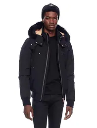 Piumino corto da uomo invernale con collo in vera pelliccia Giubbotto bomber Piumini con cappuccio ispessito 3Q abbigliamento uomo manteau parka spesso cappotto esterno