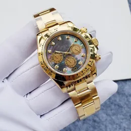 Dyra mens designer diamant inlagd klonklocka med hög kvalitet u1top automatisk mekanism 40mm klassisk natt himmel guld lyx sport safir vattentät aaa