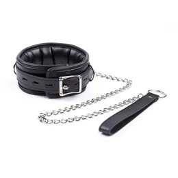 Brinquedos adultos BlackWolf Sexy Couro-aparado Esponja Coleiras Com Leash BDSM Bondage Fetishs Collar Adulto Lingerie Acessórios Sexuais para Mulher 231130