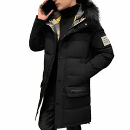 herr ner 2022 vinterjacka män päls varm tjock bomull multi-pocke huvparkas casual mode fleece coat vindbrytare överrock y2jd#