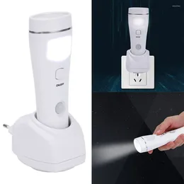 Nattljus Vitt ljus Plug i ficklampor med rörelsedetektering laddningsbar lampfackla LED Power Failure Emergency Home